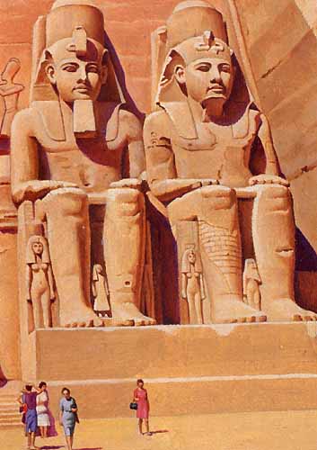 Храм Рамзеса II  в Абу-Симбеле. 1986 г. (фрагмент)